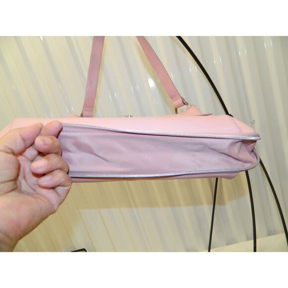 Wilsons Leather Light Pale Pink Leather Shoulder Bag W Zip Pockets Zip To Widen - Picture 4 of 12